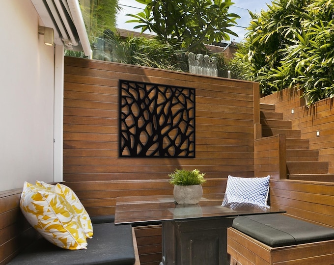 Custom Tree Metal Wall Art, Modern Garden Decor