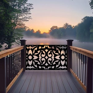 Panneau de confidentialité en métal durable pour jardin, séparation extérieure élégante, décoration de jardin résistante à la rouille
