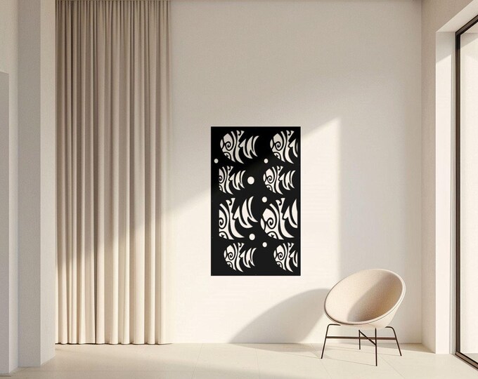 Unique Metal Wall Art, Large Decorative Panel, Modern Interior Design, Home Gift, Contemporary Wall Decor Panel