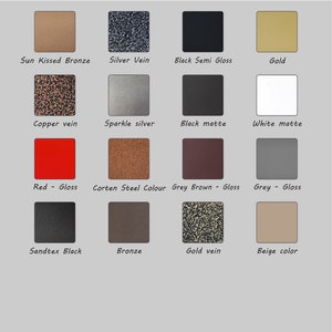 a color chart of different shades of paint