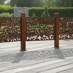 Paravent en métal design arbre, panneau de clôture de jardin en aluminium personnalisé, insert d&#39;art décoratif extérieur de cour, panneau de paravent en acier moderne