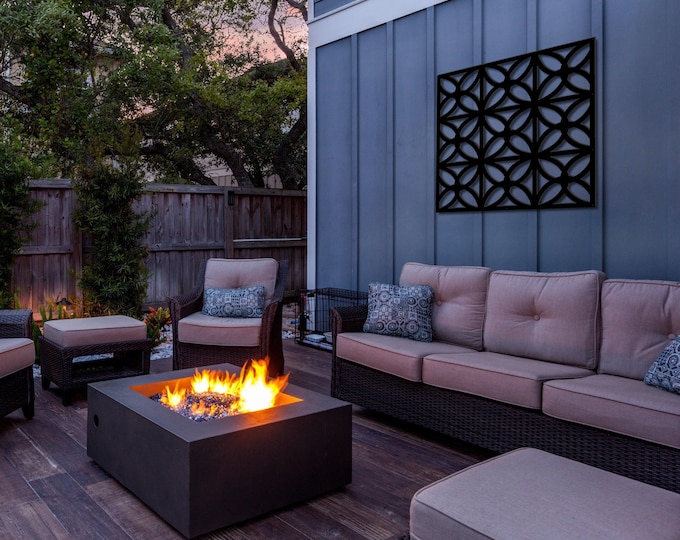 Metal Privacy Screen: Decorative Aluminum Panel, Garden Fence Art