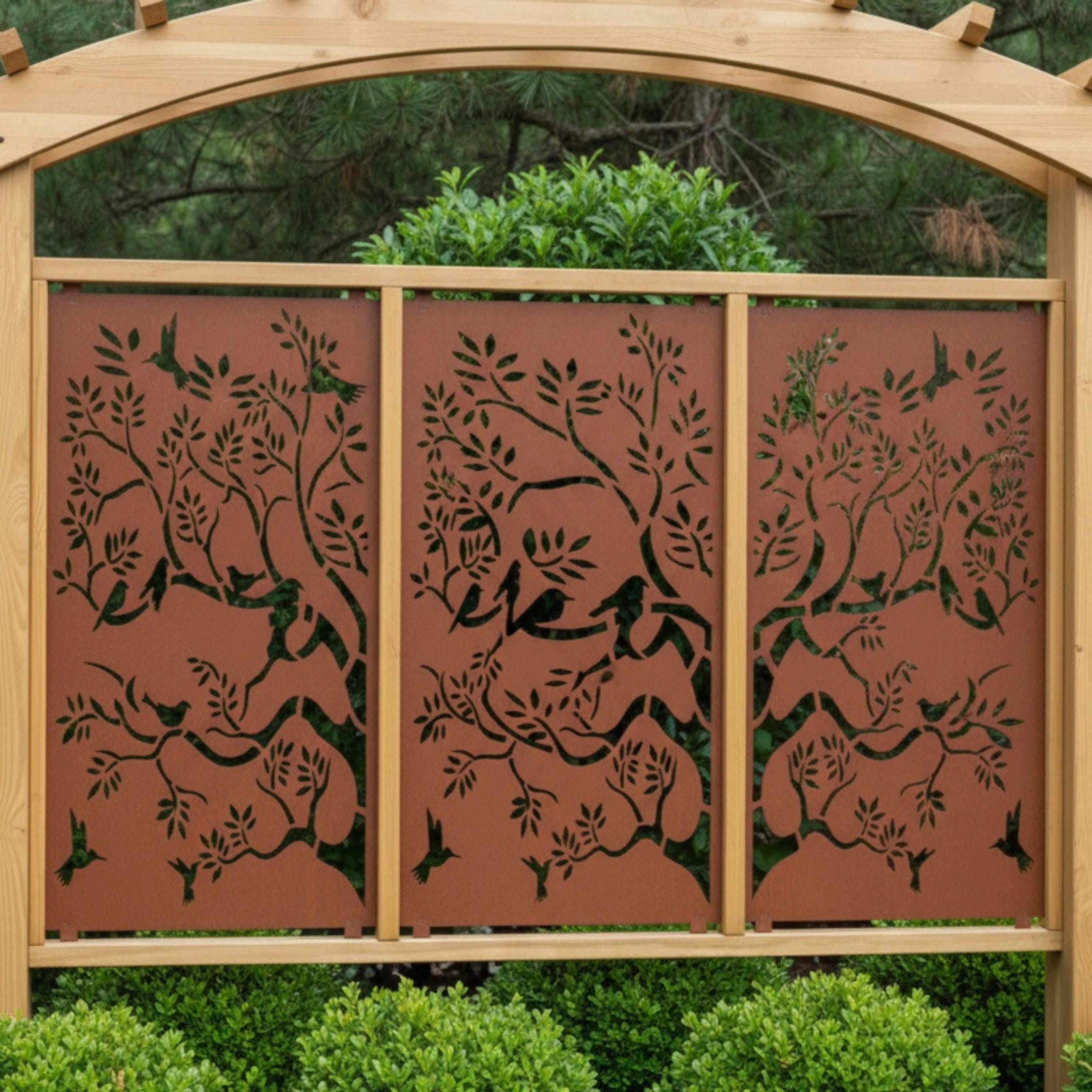 Metal Tree Privacy Panel, Outdoor Aluminum Screen , Laser Cut Panel ...