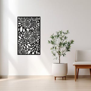 Steel Privacy Screen for Patios, Garden Divider, Outdoor Wall Panel, Balcony Privacy Solution, Durable Privacy Wall