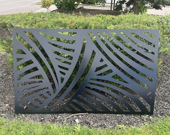 Laser Cut Exterior Decorative Abstract Panel, Outdoor Indoor Metal Privacy Screen, Outdoor Patio Panels