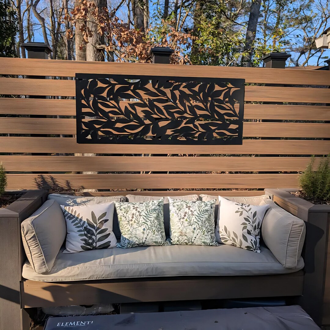 Indoor Outdoor Metal Wall Art, Laser Cut Decorative Panel, Home and ...