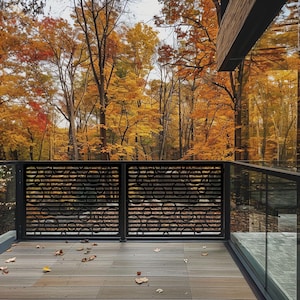 Aluminum Privacy Screen: Bubbles Decorative Metal Panel