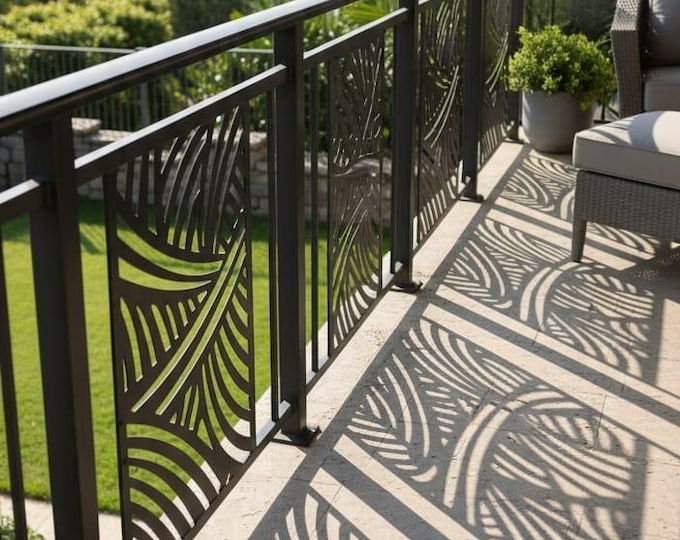 Steel Privacy Screen, Modern Fence Topper, Garden Decor