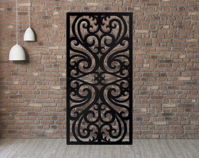 Laser Cut Metal Privacy Screen Panel, Outdoor Garden Decor
