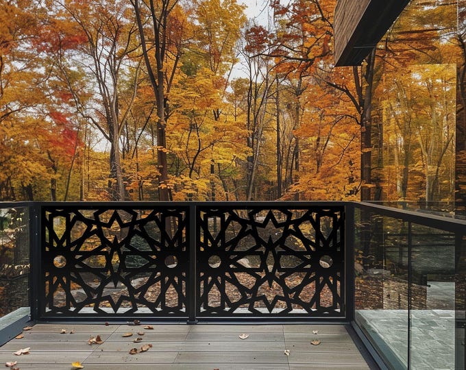 Laser Cut Metal Privacy Screen, Decorative Aluminum Garden Panel