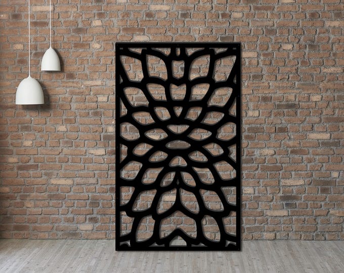 Aluminum Privacy Screen: Modern Metal Art Wall Hanging (24x48)