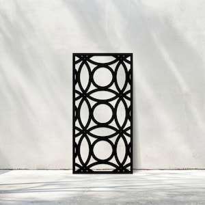 Abstract Aluminum Privacy Panel: Metal Fence Wall Art
