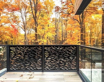 Metal Garden Privacy Screen, Aluminum Outdoor Panel, Decorative Fence Insert, Laser Cut Divider