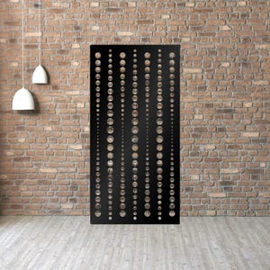 Laser Cut Metal Privacy Panel: Pearls Design, Indoor Outdoor Wall Art