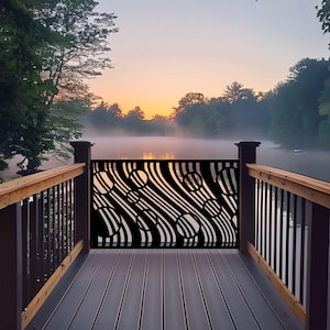 Aluminum Garden Screen: Modern Metal Privacy Panel, Patio Art