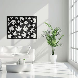 Maple Leaf Metal Wall Art, Modern Garden Privacy Screen