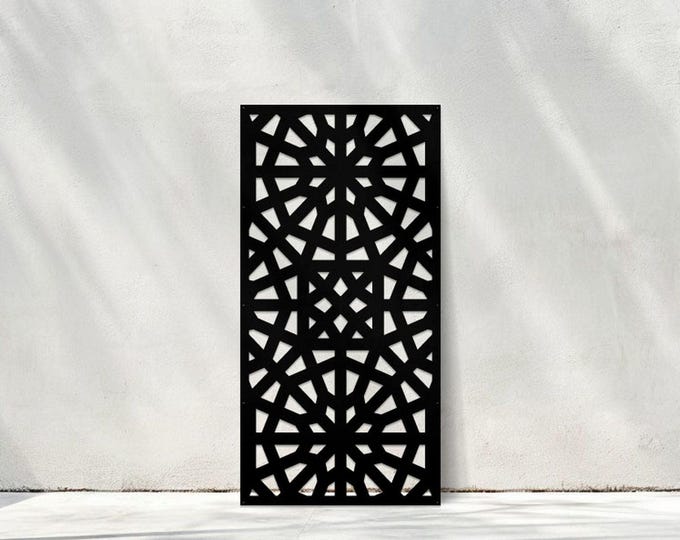 Geometric Circle Aluminum Privacy Screen: Indoor/Outdoor Wall Art