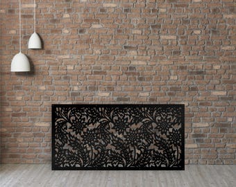 Metal Garden Fence Panel: Geometric Privacy Screen, Modern Wall Art