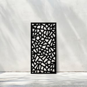 Modern Aluminum Privacy Screen: Laser Cut Decorative Panel