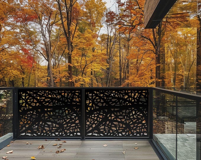 Clover Vines Aluminum Privacy Screen: Decorative Metal Panel Inserts