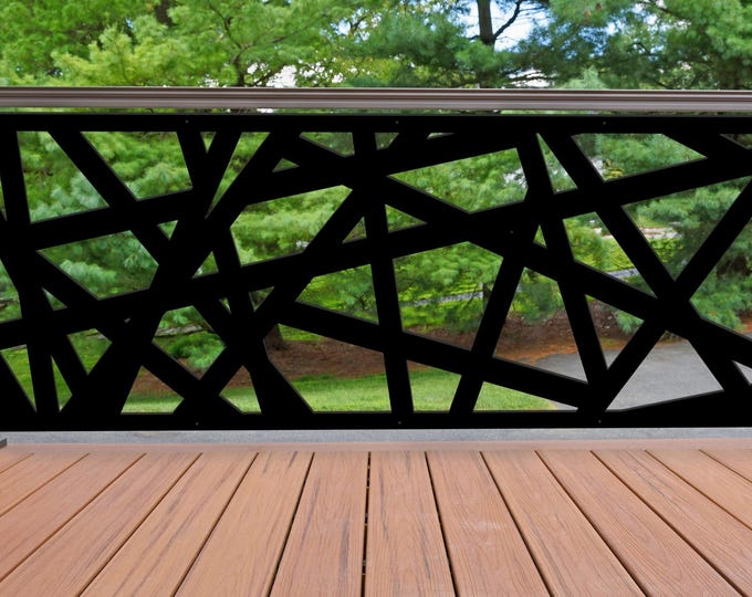 Modern Aluminum Privacy Screen, Rust Resistant Outdoor Panel