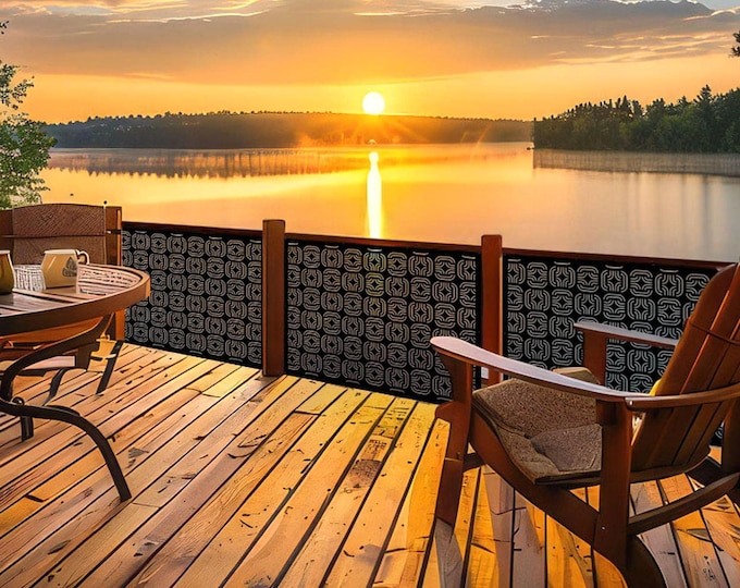 Botanical Aluminum Privacy Screen, Modern Metal Garden Divider