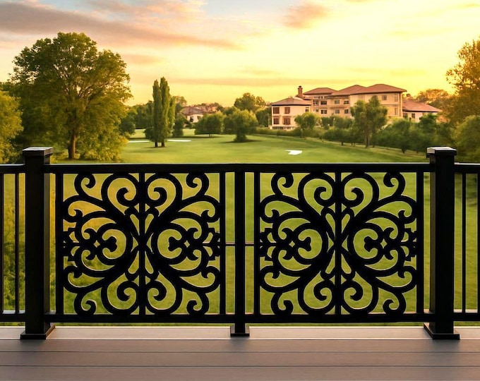 Laser Cut Aluminum Privacy Panel, Modern Garden Screen, Patio Wall Art