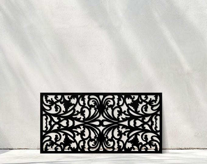 Modern Outdoor Garden Decor, Metal Privacy Screen, Custom Steel Divider, Decorative Yard Fence Insert