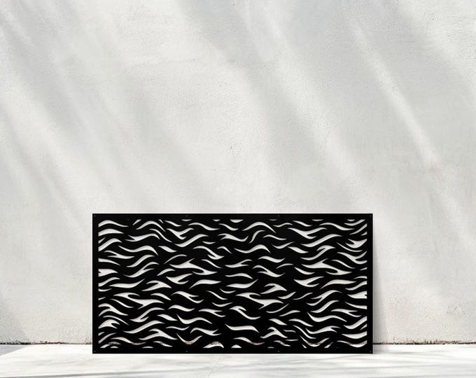 Laser Cut Metal Privacy Panel, Decorative Fence Topper, Room Divider