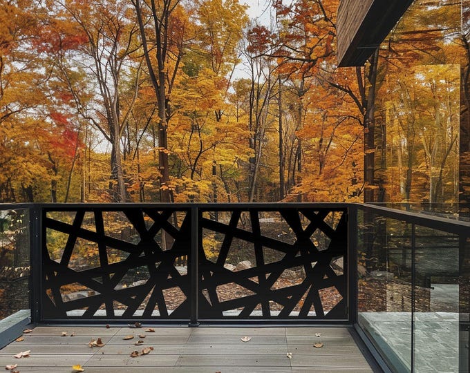 Metal Privacy Screen, Decorative Aluminum Fence Panel, Custom Gate Insert