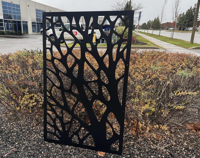 Fence Enhancement Metal Wall Art, Garden Landscaping Panel, Outdoor Decoration, Artistic Metal Decor