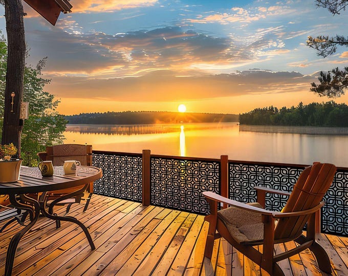 Laser Cut Metal Garden Gate, Modern Privacy Screen, Aluminum Panel