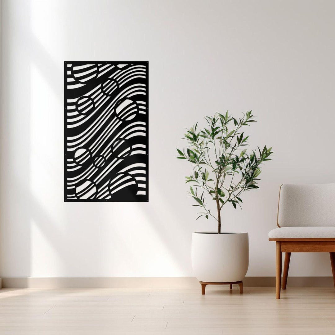 Geometric Screen Buy Laser Cut Metal Privacy Screen: Geometric Wall Art Panel Online in ...