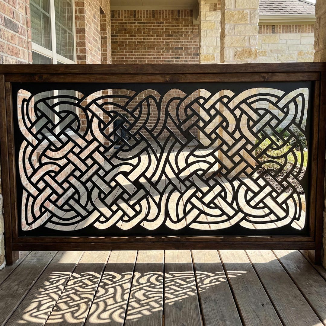 Aluminum Privacy Panel, Celtic Knot Metal Screen, Deck Railing Insert ...