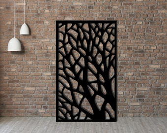 Custom Metal Wall Art Privacy Screen Tree Panel, Mother's Day Gift, Outdoor Privacy Decor, Indoor Metal Art