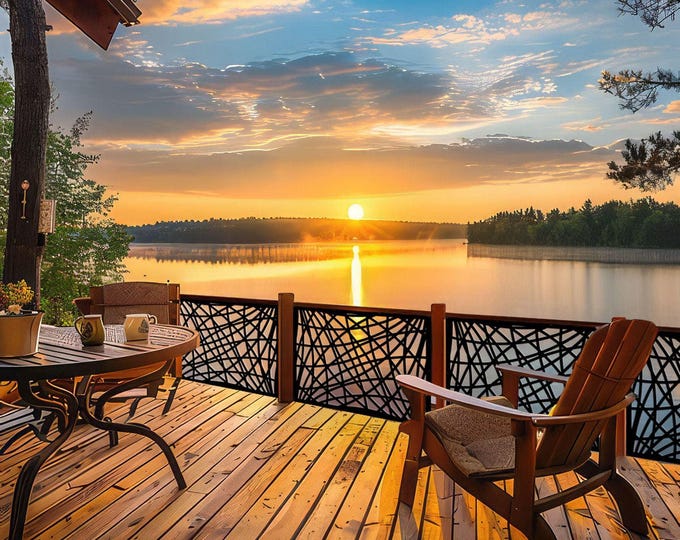 Aluminum Privacy Screen: Bush Design Metal Panel, Indoor/Outdoor Wall Art