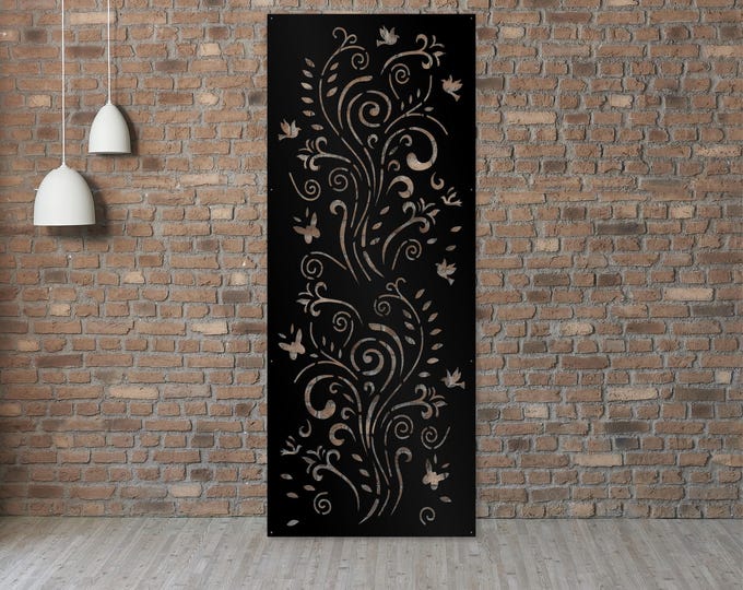 Aluminum Privacy Panel, Decorative Metal Room Divider, Garden Fence Insert