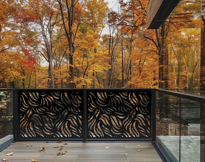 Aluminum Privacy Panel, Modern Balcony Deck Railing, Garden Screen