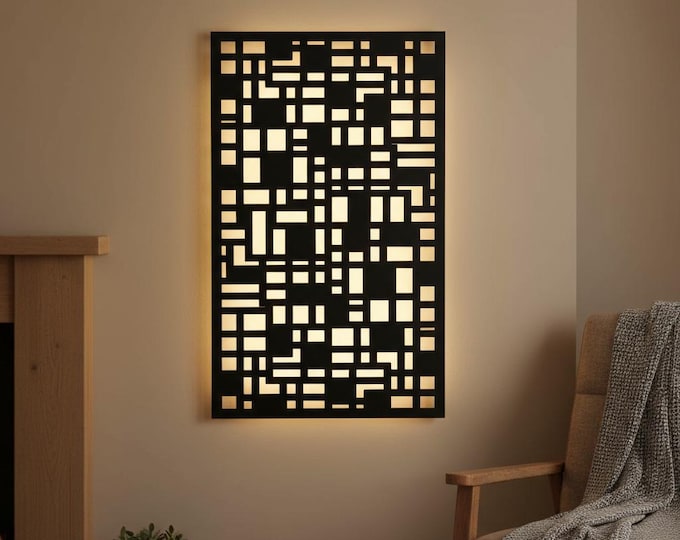 Durable Steel Privacy Screen, Modern Metal Wall Art, Garden Decor