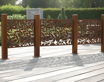 Tree Design Metal Privacy Screen, Aluminum Garden Fence Panel
