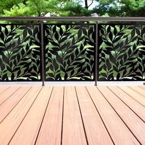 Tree Outdoor Decorative Panel, Privacy Screen Garden Decor, Metal Insert Panel, Steel Garden Fence Art