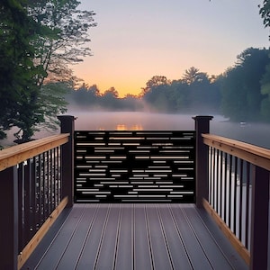 Laser Cut Aluminum Garden Gate: Modern Privacy Screen Railing Insert