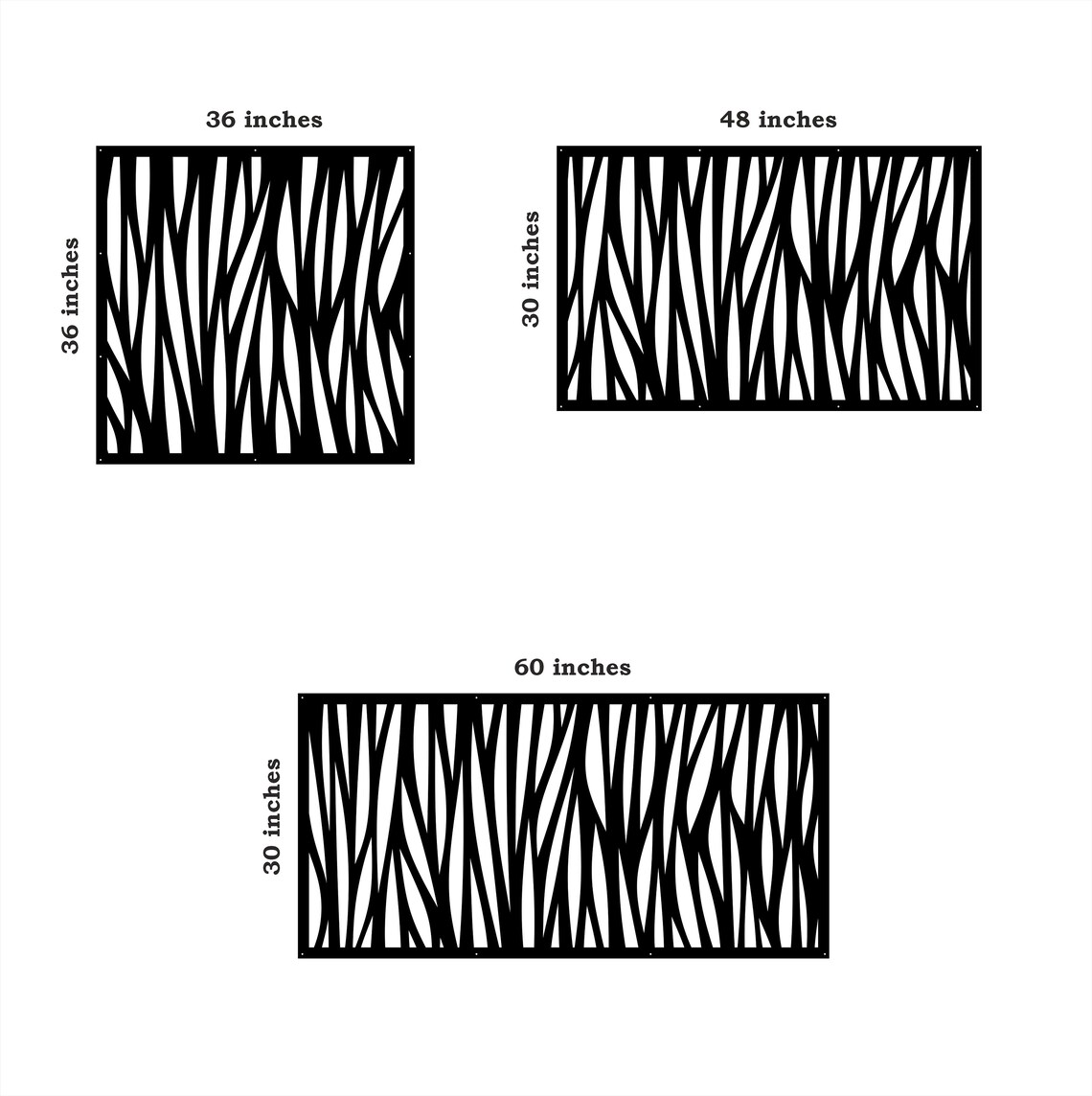 Metal Privacy Screen Decorative Panel Waves Privacy Panel Etsy