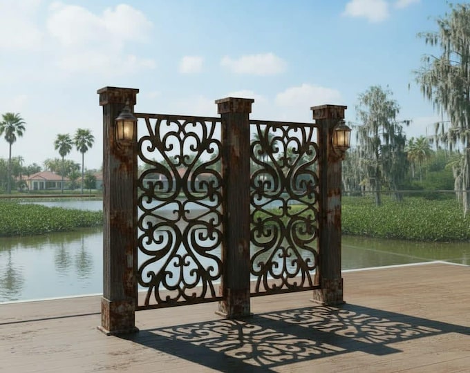 Laser Cut Metal Privacy Screen: Decorative Panel, Elegant Curtain Designs
