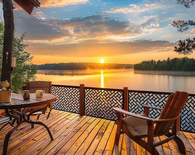 Decorative Metal Privacy Screen: Outdoor Garden Fence Panel