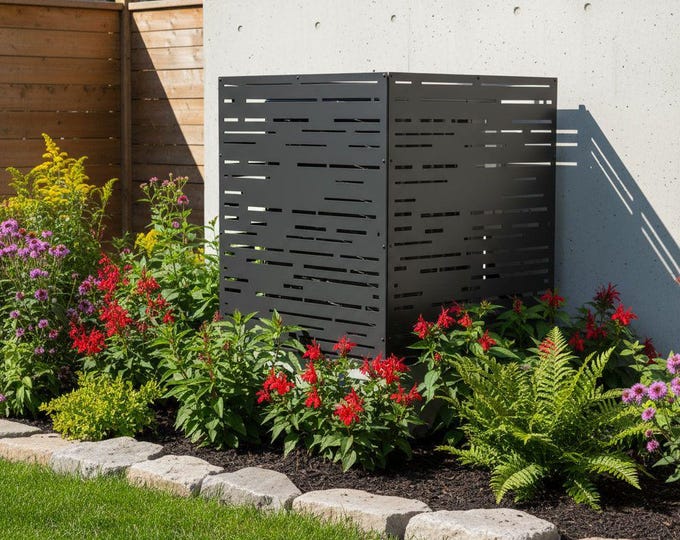 Outdoor AC Unit Screen, HVAC Cover Enclosure to Hide Equipment, Custom Concealment Panel, AC Disguise