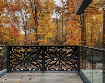 Custom Metal Privacy Panel, Decorative Fence Screen, Railing Insert
