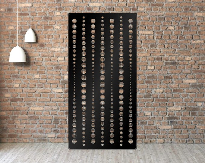Laser Cut Aluminum Privacy Panel, Pearls Design, Indoor Outdoor Wall Art