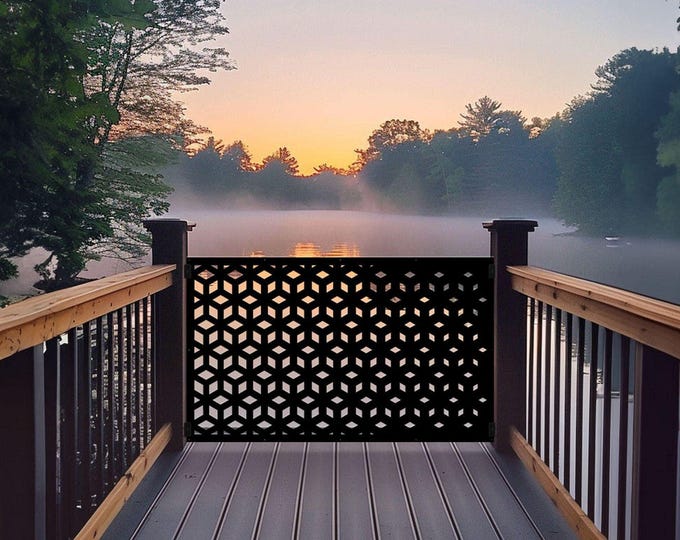 Modern Metal Privacy Screen, Outdoor Decor, Stylish Yard Accent, Privacy Fence, Quick Delivery