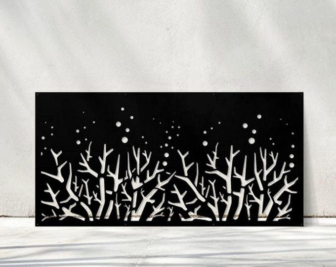 Chamomile Metal Privacy Screen Panel - Decorative Garden Fence Insert